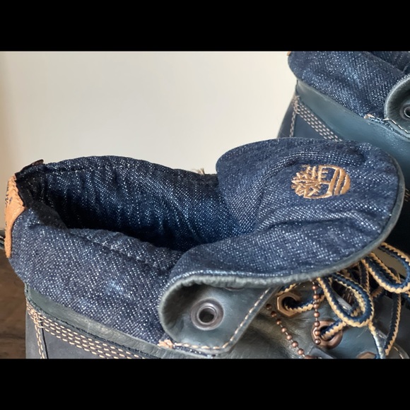Rare VINTAGE Timberland Denim and Nubuck Fold Over. Circa 2003 or 05 - Picture 9 of 11